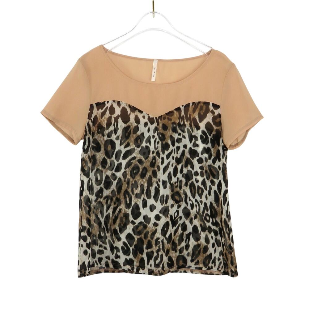 Urban Outfitters Y2k Mezzanine Leopard Pink Corset Blouse Coquette Small
